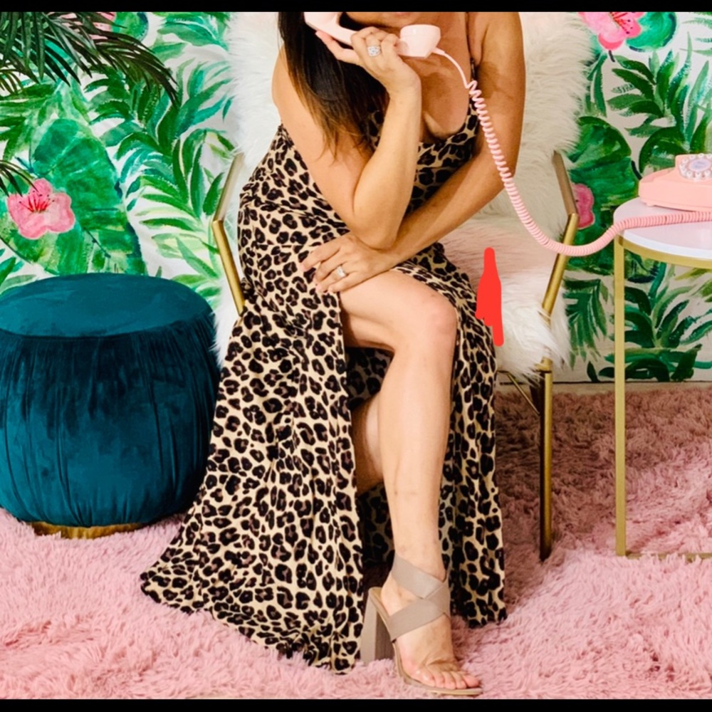 MUSTARD SEED Leopard Maxi Mermaid with Slit